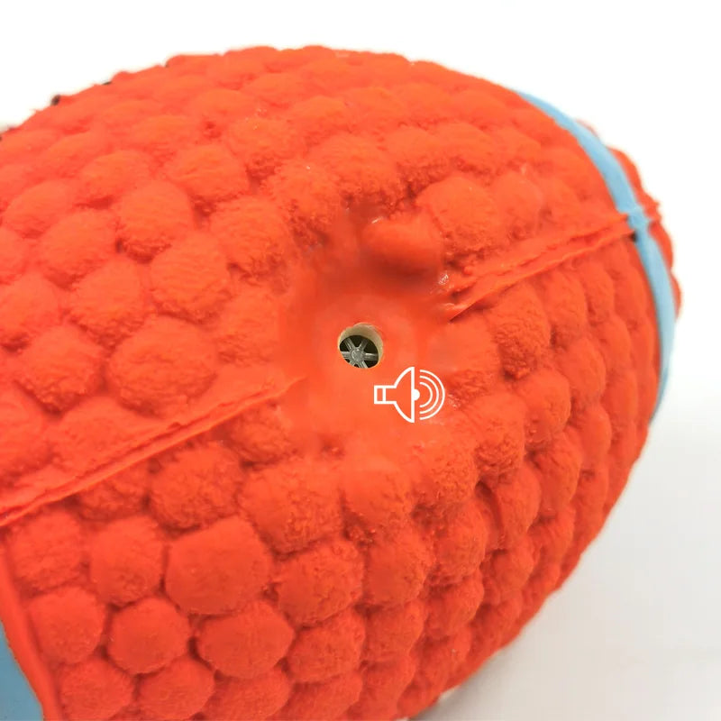 Dog Ball Toy for Small Medium Large Dogs Cat PUppy Squeaky Rugby