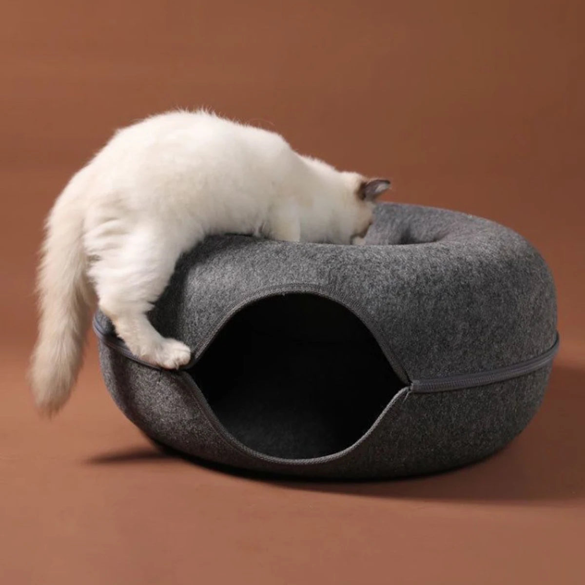 B-Tunnel Donut Cat Bed Interactive Tunnel Pet Felt Indoor Toys