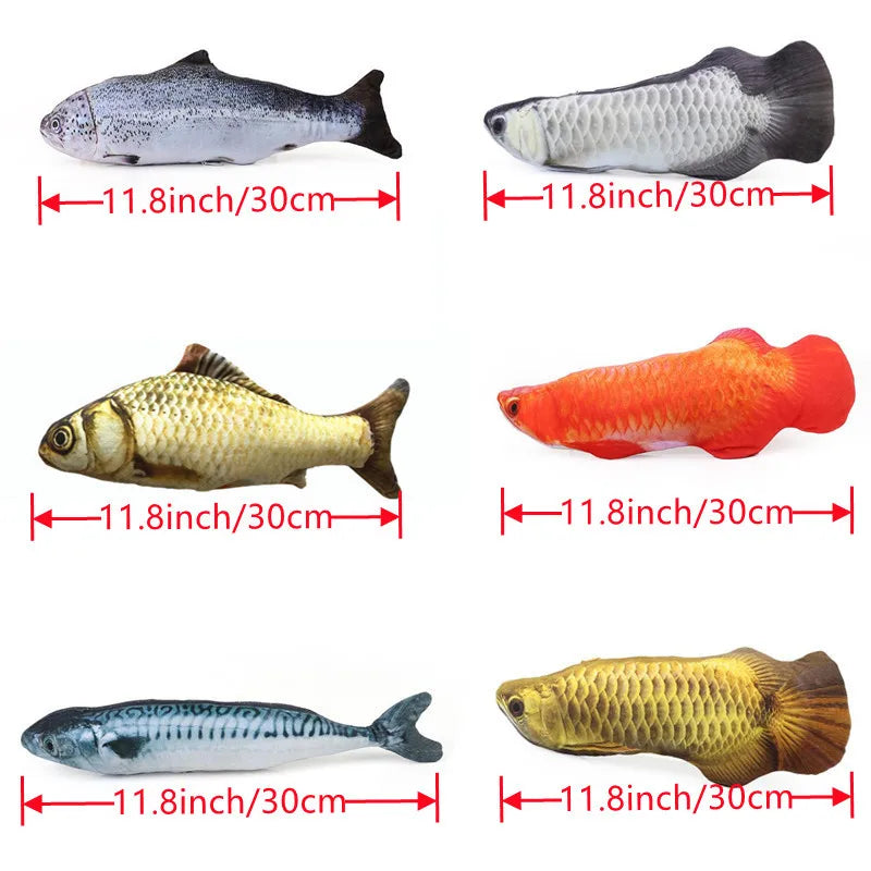 Pet Cat Favor Fish Toy Stuffed Fish Shape Cat Scratch Board