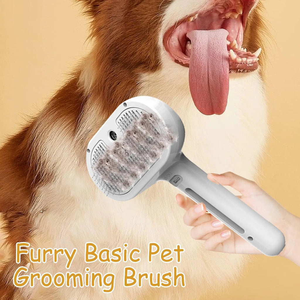 Steamy Dog Brush Electric Spray Cat Hair Brush 3 In1 Dog Steamer