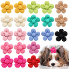 Pet Bows Flowers Shape Hair Accessories Handmade Dog Bows with
