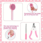 Combo Set Cat Brush Beauty Kit with Pet Nail Clippers and Files