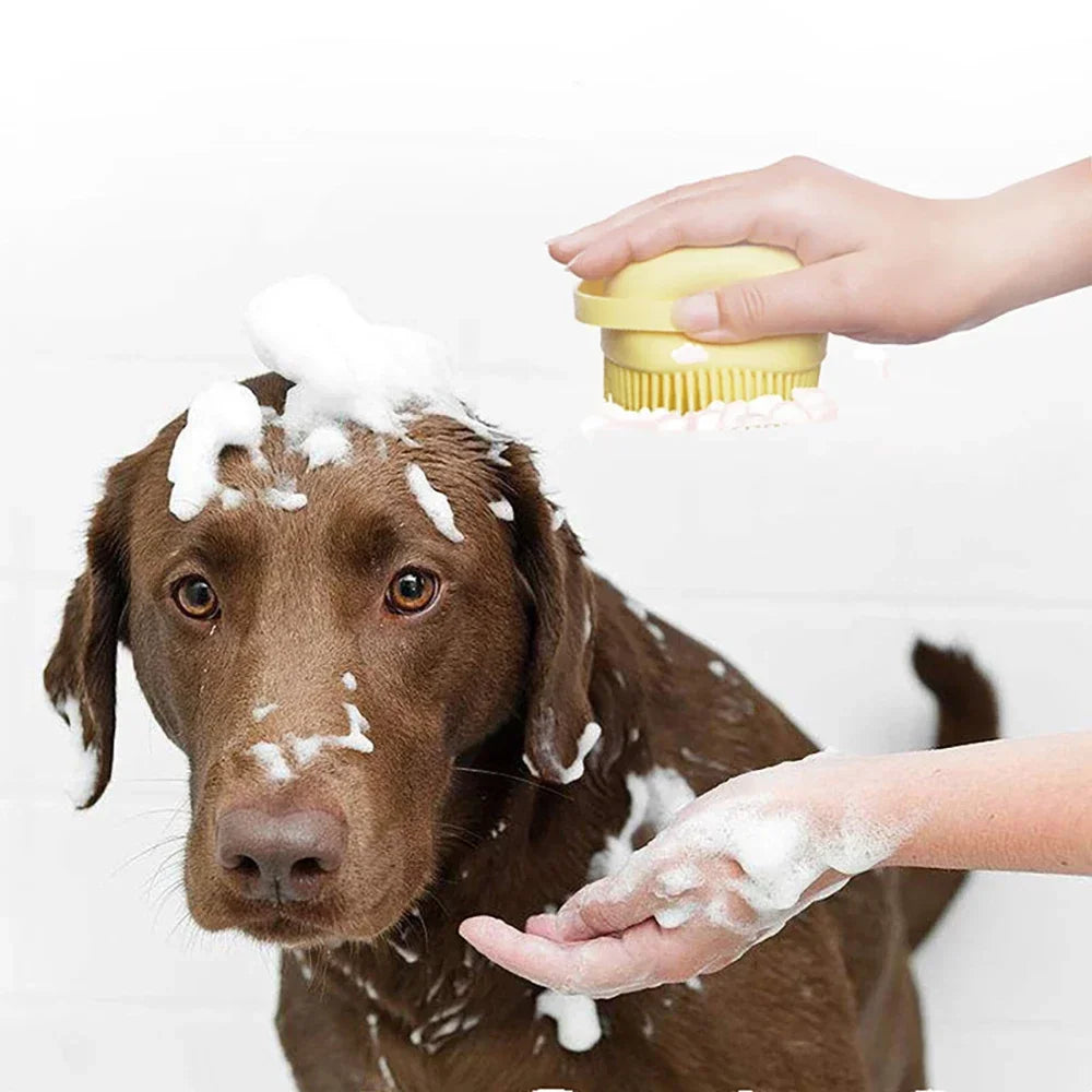 Pet Silicone Bath Foaming Massage Brush Bathroom Multifunctional