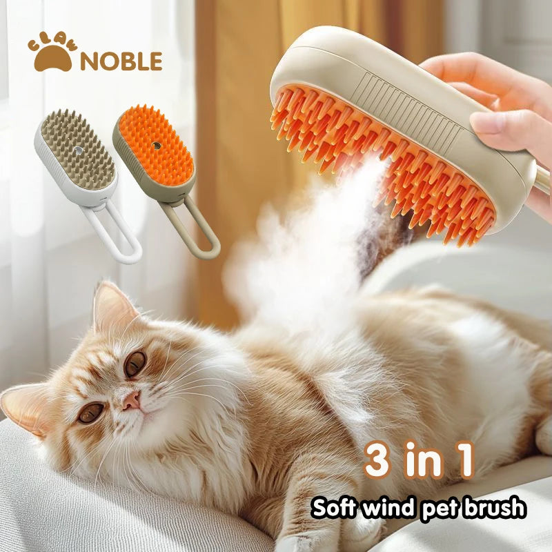 3 in 1 Pet Electric Steam Brush Cat and Dog Cleaning Spray Massage