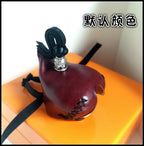 Handmade Cowhide Hat Eye Red Mouth Bird Supplies Crow Magpie