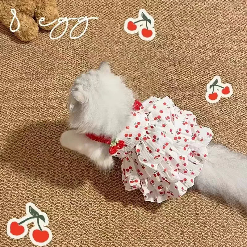 Pet Dress for Dogs & Cats - Layered Cake Style Printed Clothes