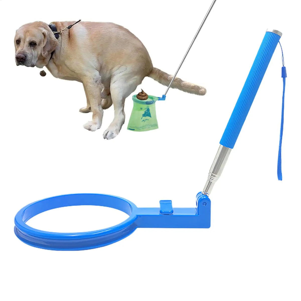 Pooper Scooper Extendable Handle Bend-Free Pet Waste Collector Dog