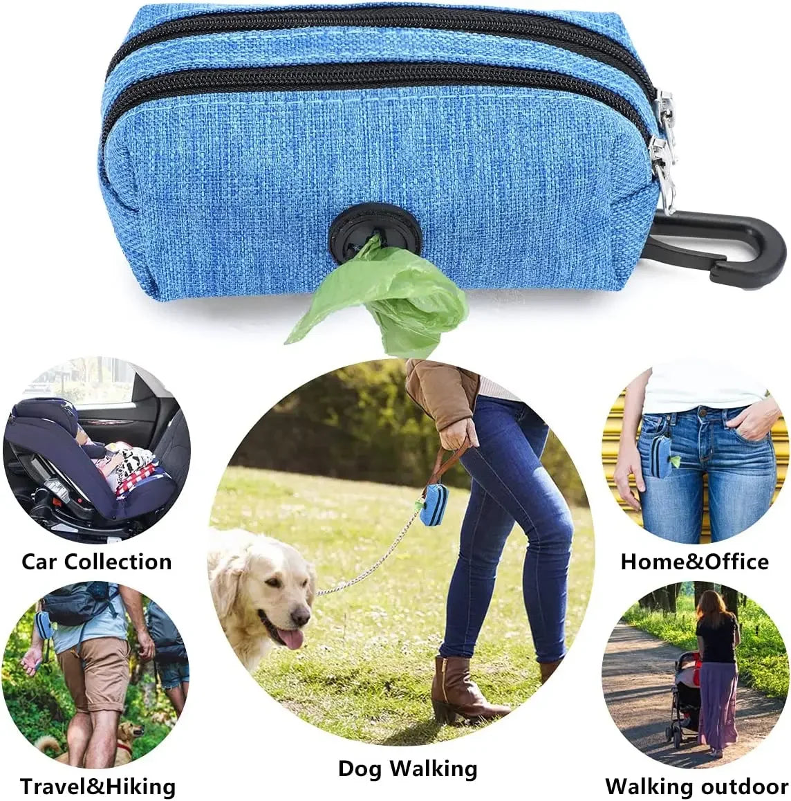 Portable Dog Waste Bag Dispenser & Holder
