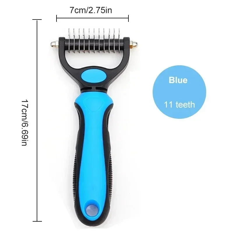 Pet Deshedding Brush Cat Comb Self Cleaning Hair Remover Grooming