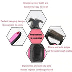 Pet Deshedding Brush Cat Comb Self Cleaning Hair Remover Grooming