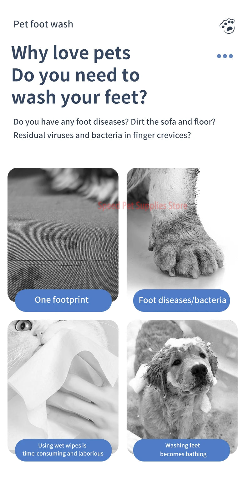 Pet Foot Washing Machine Electric Pet Paw Cleaner Automatic Dog