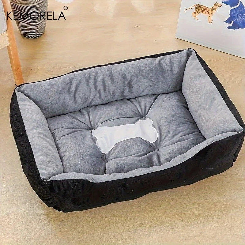 Orthopedic Plush Dog Bed High Rebound Comfortable Support White Pp