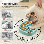 Pet Dog Slow Feeder Bowl Fun Non Slip Anti-Gulping Slower Food