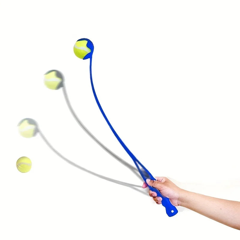 Pet Tennis Ball Launcher Stick - Interactive Outdoor Dog Training