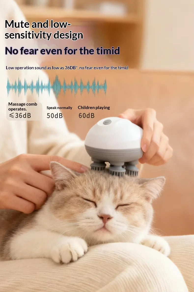 Electric Cat Head Massager Smart Pet Massager Waterproof