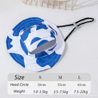 Pet Bucket Hat Summer Sun Cap Adjustable for Small Medium Dogs