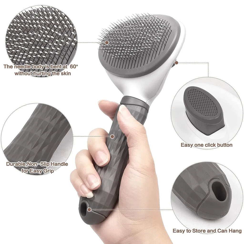 Self-Cleaning Grooming Brush