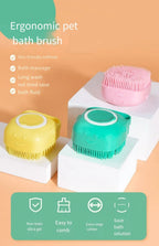 Pet Bathing Brush Soft Silicone Massager Shower Gel Bathing Brush