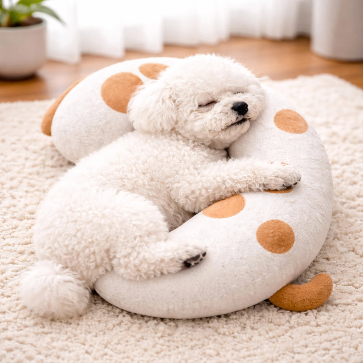 Dog Bed Pillow Soft Breathable Fabric Protects Spine Suitable