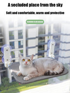 Assembly Free Folding Cat Hammock Plush Mesh Cat Window Wall
