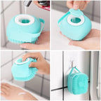 Pet Silicone Bath Foaming Massage Brush Bathroom Multifunctional