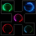 USB Rechargeable Fiber Optic Collar Pet Dog LED Light Collar