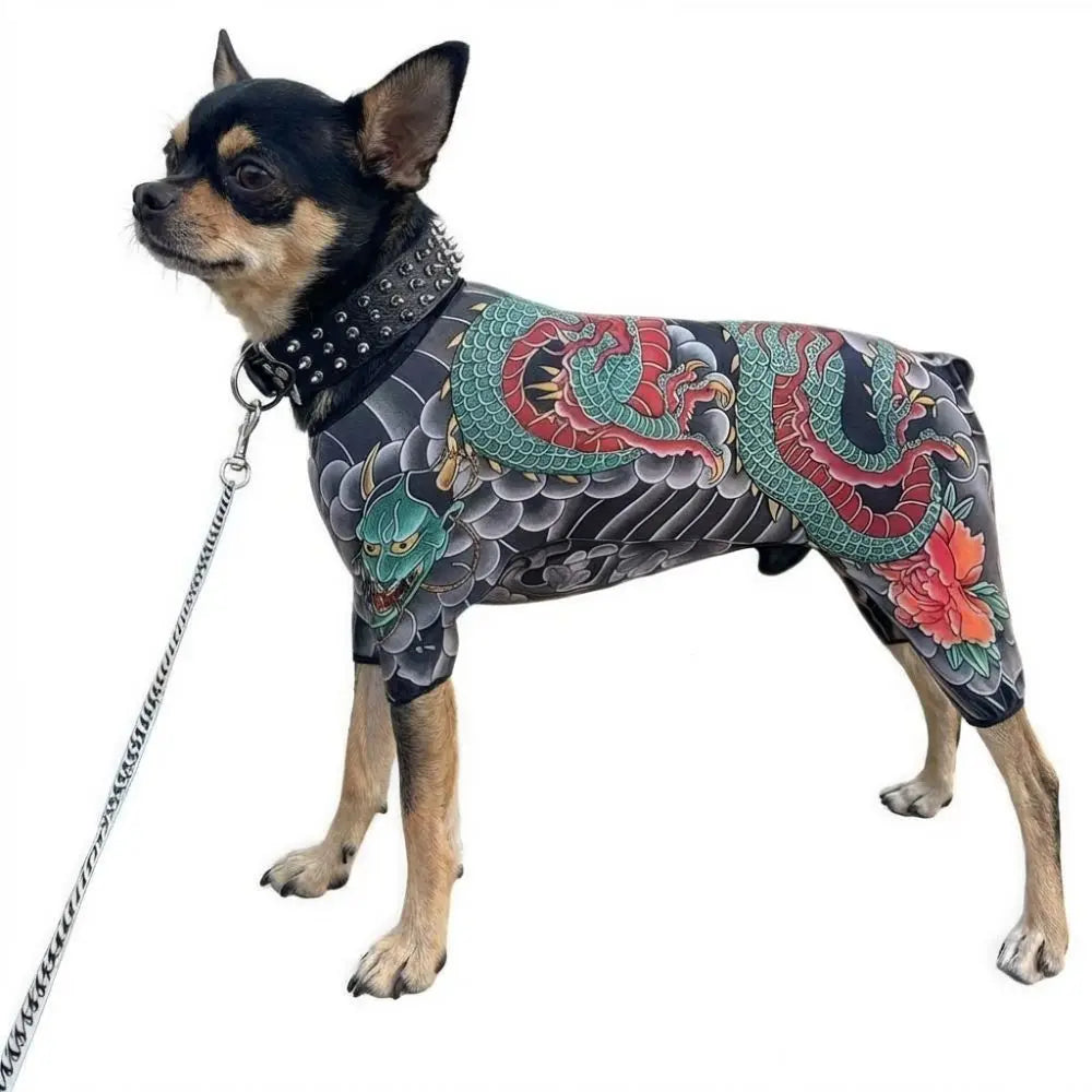Creativity Four Seasons Dog Cat Tattooed Vest Funny Breathable Pet
