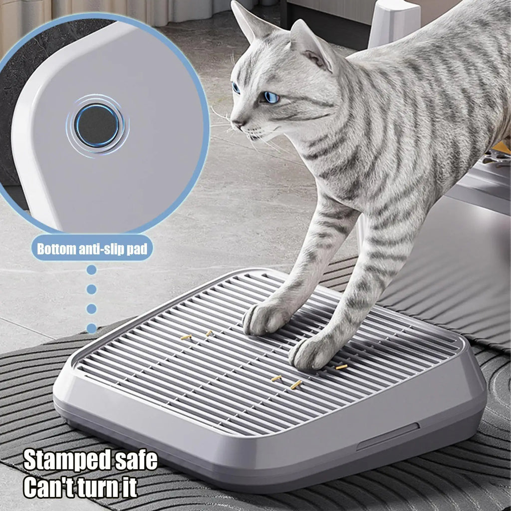 Litter Catcher Litter Trap Mat Cat Ramp Double Layer Elevated Tray