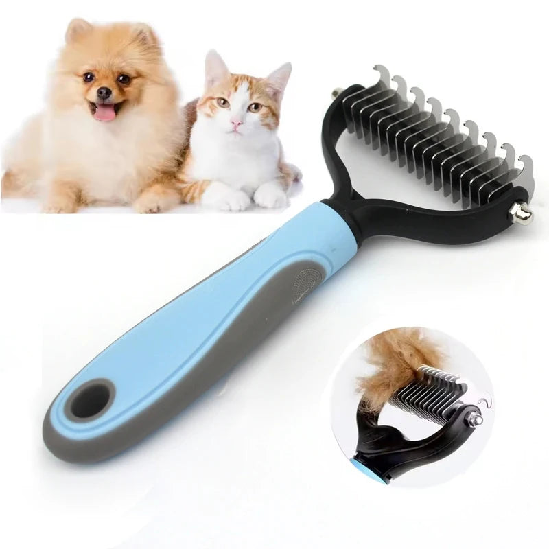 Pet Deshedding Brush Dog Cat Grooming Comb, Undercoat Fur Remover