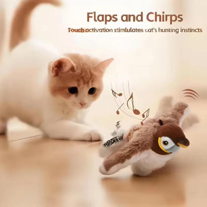 Interactive Chirping Bird Toy for Cats