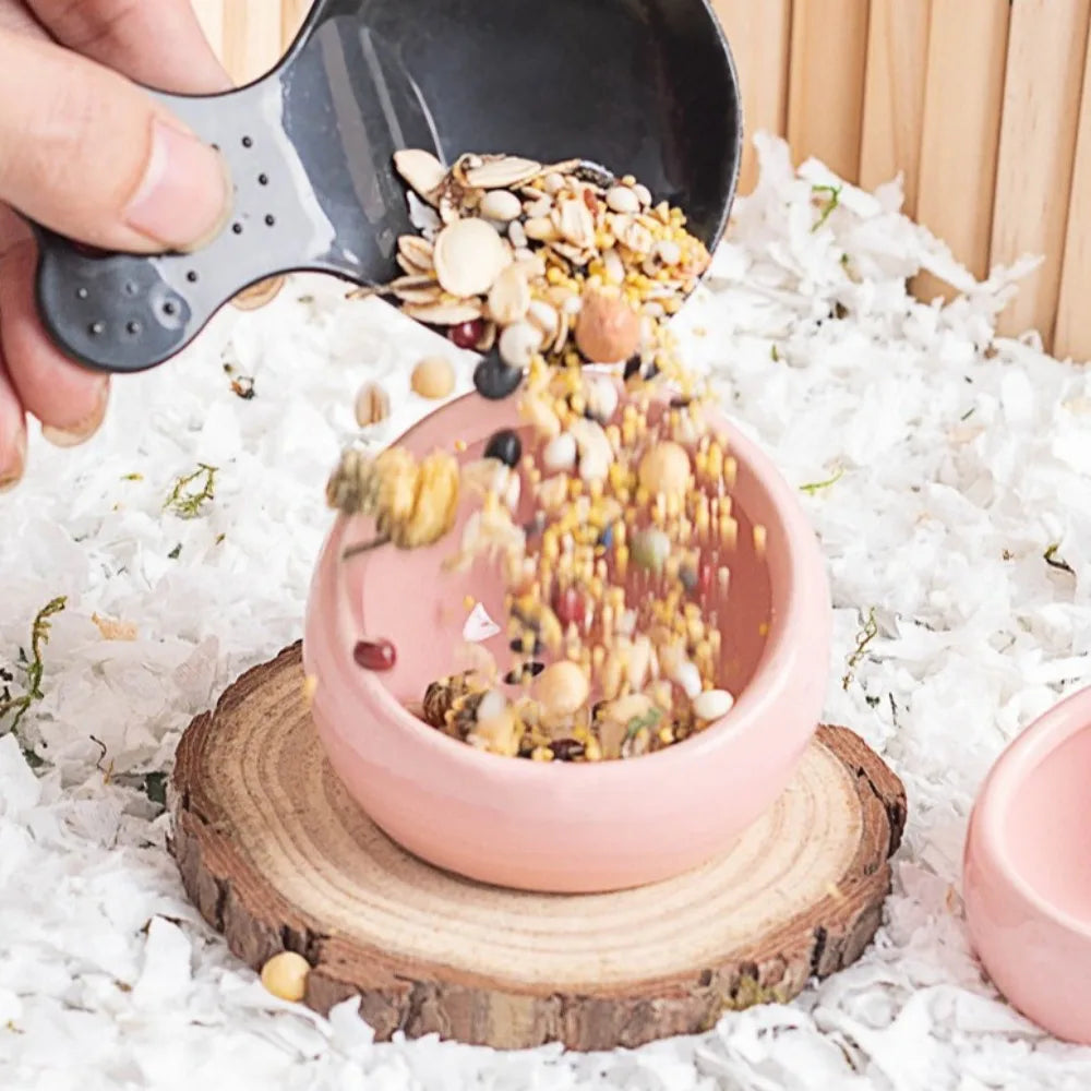 Ceramic Hamster Food Bowl Anti-Rollover Non-Slip Pet Feeding Bowl