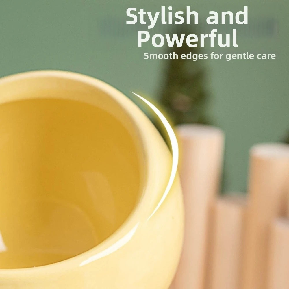 Ceramic Hamster Food Bowl Non-Slip Slanted-Edged Pet Feeding Bowl