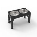 Booteely Elevated Dog Feeder Bowls Adjustable Raised Stand with