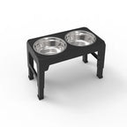 Booteely Elevated Dog Feeder Bowls Adjustable Raised Stand with