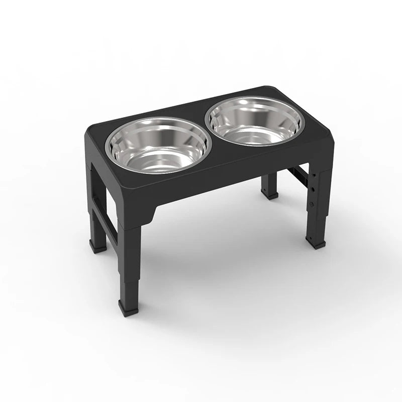 Booteely Elevated Dog Feeder Bowls Adjustable Raised Stand with