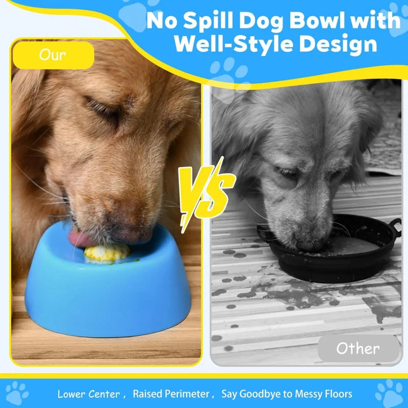 Anti-Choking Slow Feeder Dog Bowl Non-Slip 3/4 Cup - Lick Toy for