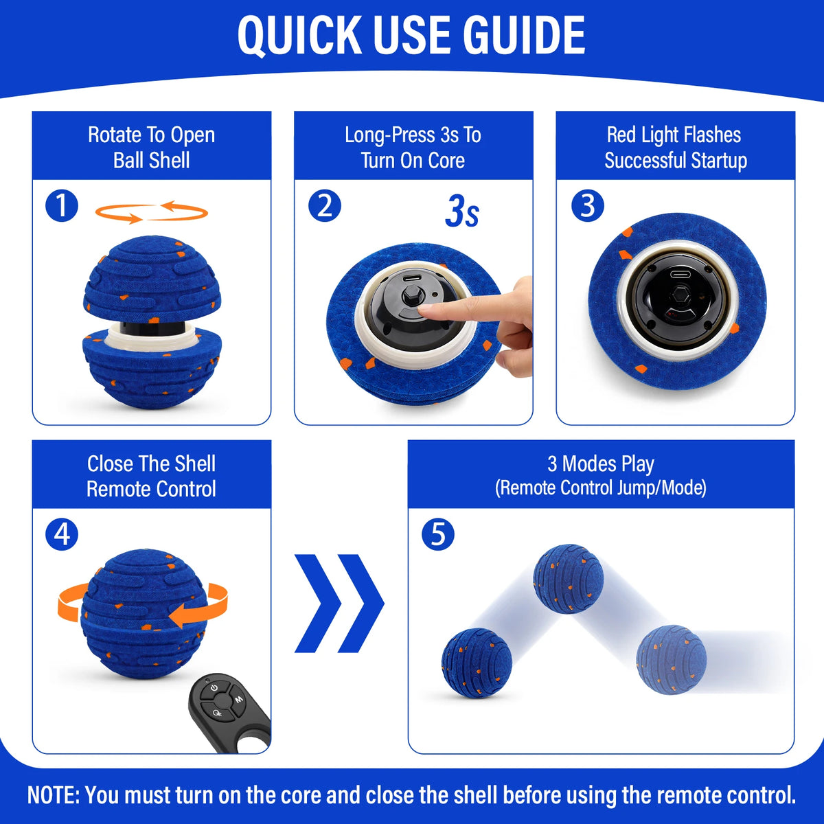 Smart Interactive Dog Toy, Indestructible E-Tpu Toy Ball For