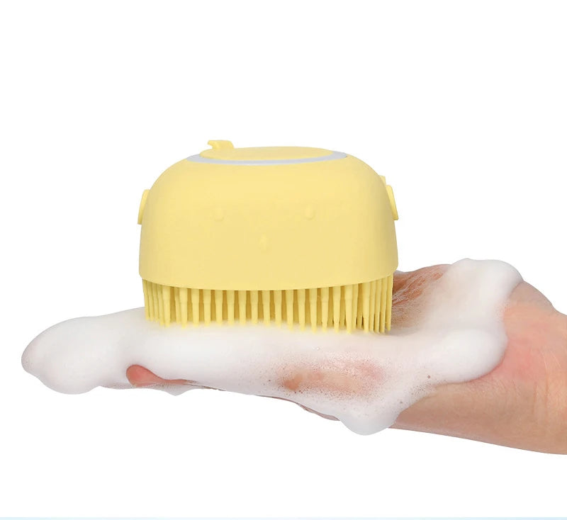 Silicone Dog Bath Massage Gloves Brush Pet Cat Bathroom Cleaning