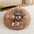 Round Pet Bed for Large Dog Bed Donut Long Plush Cat Bed for