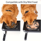 Pet Feeder Plugin Powerful Suction Cup Slow Food Anti Choking Bowl