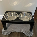 Elevated Dog Feeder Bowls Adjustable Raised Stand with Double