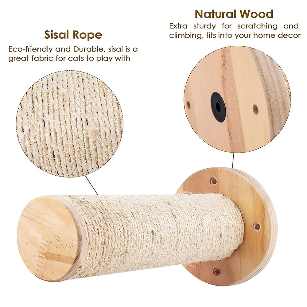 Diy Cat Wall Climbing Shelves Hammock Scratching Post Scratcher
