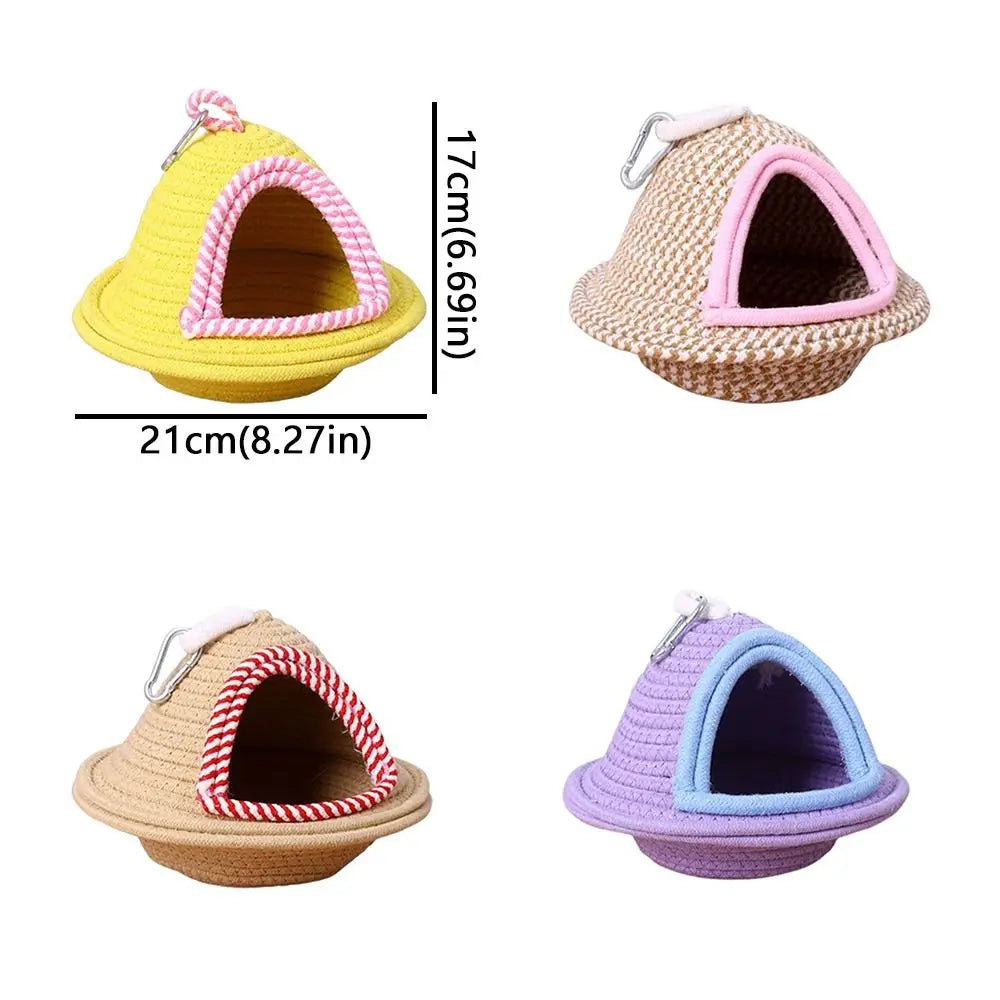 Warm Sleep Bird Cage Nest Handmade Weave Windproof Bird Hanging