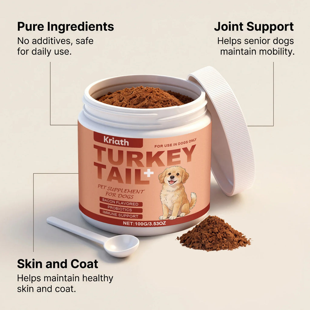 Dog Nutrition Health Supplement Powder Improve Pet Vitality Balance Intestinal Flora Skin Coat Wellness Boost Body Defense 100g