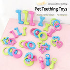 Bone Shape Soft Rubber Pet Chew Toy Bite Resistant Teeth Grinding