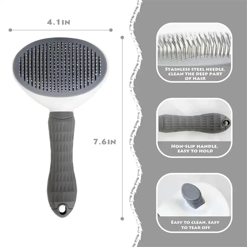 Self-Cleaning Grooming Brush