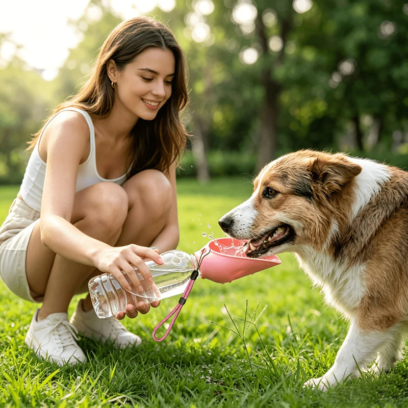 Silicone Pet Water Bottle Portable Dog Outdoor Water Dispenser