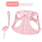 Bow Pet Chest Harness Leash 2-Piece Set, Comfortable Breathable