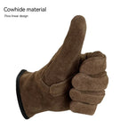 Cowhide Outdoor Protective Gloves Heat Insulation Anti-Cutting