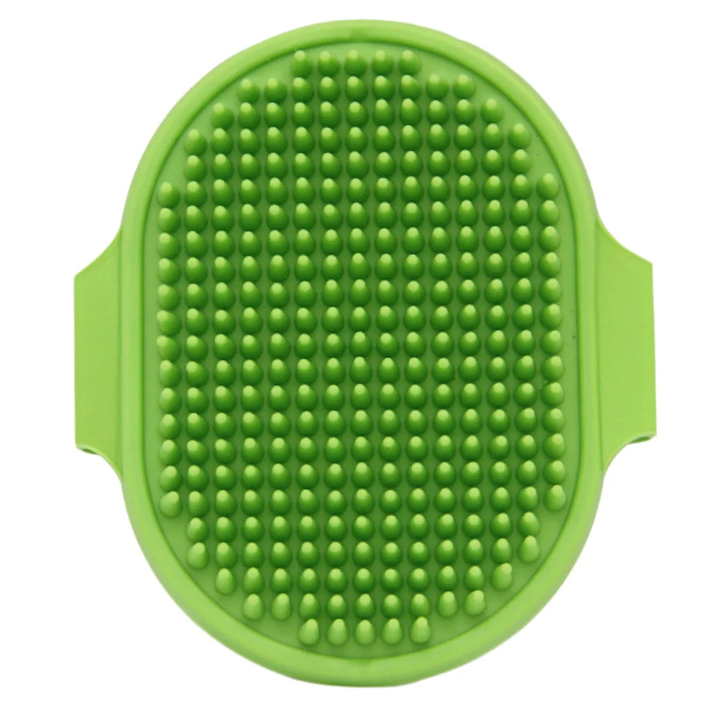 Pet Grooming Brush for Bath Massage, Silicone Bristle Deshedding